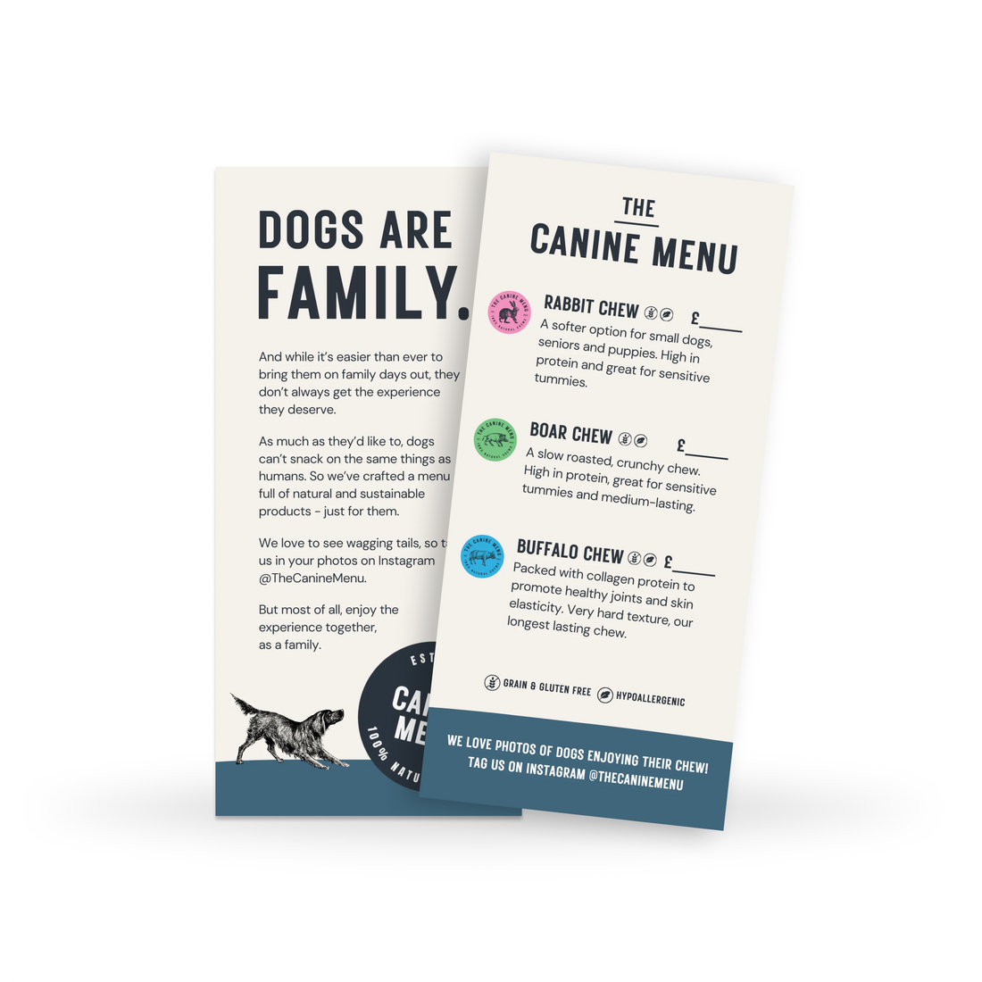 Menus (pack of 25) – The Canine Menu UK